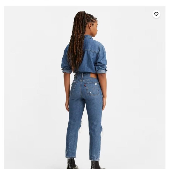 NWT Levi's 501 Original Athens Cropped High Rise Straight Leg size 29 - Picture 6 of 6